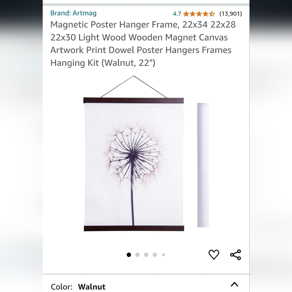 Magnetic Poster Hanger wood Frame by Art Magazine